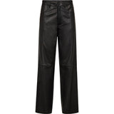Depeche leather wear Cat skindbukser med guld nitter Pants 099 Black (Nero)