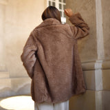 Depeche Clothing Celine faux fur jakke Jackets 011 Sand