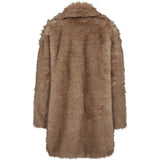 Depeche Clothing Celine faux fur jakke Jackets 011 Sand