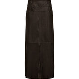 Depeche leather wear Clara maxi skindnederdel Skirt 015 Brown