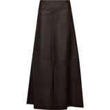 Depeche leather wear Clara maxi skindnederdel Skirt 015 Brown