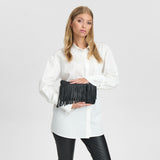 DEPECHE Clutch med frynser Clutch 099 Black (Nero)