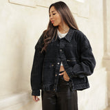 Depeche Clothing Susan denim jakke Jackets 099 Black (Nero)