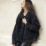Depeche Clothing Susan denim jakke Jackets 099 Black (Nero)