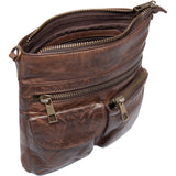 DEPECHE Cool crossbody taske i kvalitetslæder Cross over 068 Winter brown