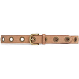 DEPECHE Cool læderbælte dekoreret med store eyelets Belts 012 Nature
