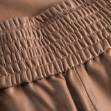 Depeche leather wear Cool loose fit Belle læderbukser i blød kvalitet Pants 128 Mustang brown