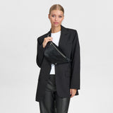 DEPECHE Hair-on læder bumbag Bumbag 095 Jet Black