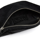 DEPECHE Hair-on læder bumbag Bumbag 095 Jet Black
