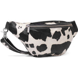 DEPECHE Hair-on læder bumbag Bumbag 099 Black (Nero)
