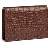 DEPECHE Croco kreditkortholder i kalveskind Purse / Credit card holder 326 Cognac Croco