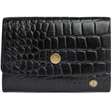 DEPECHE Croco kreditkortholder i kalveskind Purse / Credit card holder 343 Black croco