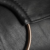 DEPECHE Crossover skindtaske dekoreret med metalring Cross over 099 Black (Nero)