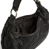 DEPECHE Crossover skindtaske med perforeret mønster Cross over 099 Black