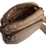 DEPECHE Crossover taske i kraftig og lækker læderkvalitet Cross over 168 Latte