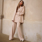 Depeche Clothing Dolia HW bukser fuld længde Pants 287 Cream Pin Stripe