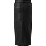 Depeche leather wear Elegant underknee Evi pencil lædernederdel Skirts 099 Black (Nero)
