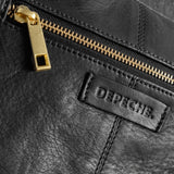 DEPECHE Enkel crossover taske i skind Cross over 099 Black (Nero)