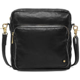 DEPECHE Enkel crossover taske i skind Cross over 099 Black (Nero)