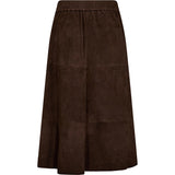 Depeche leather wear Evelyn ruskindsnederdel Skirts 067 Dusty brown