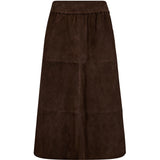 Depeche leather wear Evelyn ruskindsnederdel Skirts 067 Dusty brown