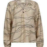 Depeche Clothing Evy bluse (LS) Blouse 286 Cream Graphic