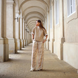 Depeche Clothing Evy loose bukser Pants 286 Cream Graphic