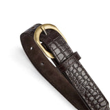 DEPECHE Fashion Favourites croco smalt bælte Belts 265 Brown Croco