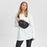 DEPECHE Feminin bumbag i blød skindkvalitet Bumbag 099 Black (Nero)