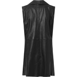Depeche leather wear Feminine Koko skindvest i blød og lækker kvalitet Tops 099 Black (Nero)