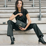 Depeche leather wear Feminine Koko skindvest i blød og lækker kvalitet Tops 099 Black (Nero)