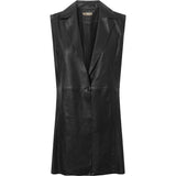 Depeche leather wear Feminine Koko skindvest i blød og lækker kvalitet Tops 099 Black (Nero)