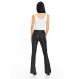 Depeche leather wear Flare RW Cleo læderbuks i blød og lækker kvalitet Pants 099 Black (Nero)