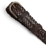 DEPECHE Flettet bælte Belt 211 Chocolate/Brass
