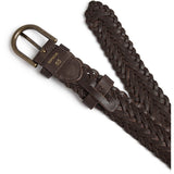 DEPECHE Flettet bælte Belt 211 Chocolate/Brass