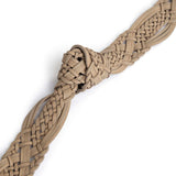 DEPECHE Flettet skindbælte med metaldetaljer Belts 202 Vanilla