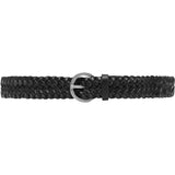 DEPECHE Flettet smalt bælte i blød skindkvalitet Belts 099 Black (Nero)