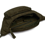 DEPECHE Fløjl bumbag Bumbag 049 Army Green