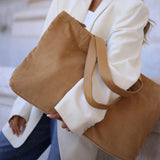DEPECHE Fløjl shopper Shopper 013 Tan