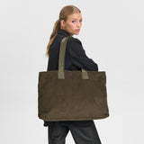 DEPECHE Fløjl shopper Shopper 049 Army Green