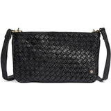 DEPECHE Håndflettet clutch taske i kalveskind Small bag / Clutch 099 Black