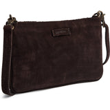 DEPECHE Håndflettet ruskinds-clutch Small bag / Clutch 008 Chocolate