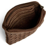 DEPECHE Håndflettet ruskinds pung/kortholder Purse / Credit card holder 007 Mud