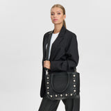 DEPECHE Håndtaske med nitter Shoulderbag / Handbag 099 Black (Nero)