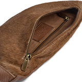DEPECHE Hair-on læder bumbag Bumbag 184 Walnut