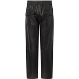 Depeche leather wear Højtaljet Bella læderbuks i fuld benlængde Pants 099 Black (Nero)