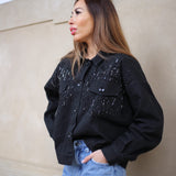 Depeche Clothing Janet jakke med smukke detaljer Jackets 099 Black (Nero)