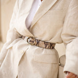 DEPECHE Jeans Belt Belts 141 snake sand