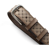 DEPECHE Jeans bælte dekoreret med hulmønstre Belts 020 Taupe (visione)