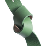 DEPECHE Jeans læderbælte dekoreret med stort bæltespænde Belts 182 Greenery